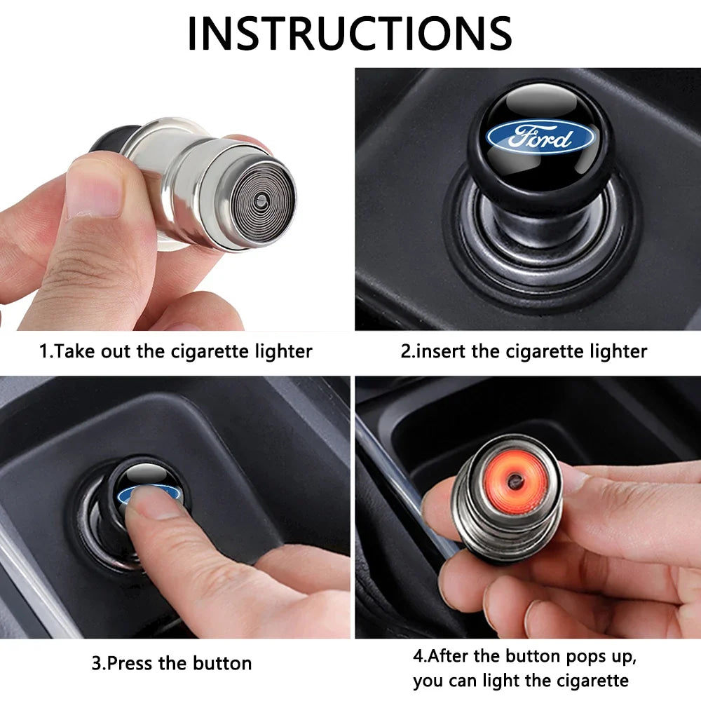 Car  Interior Portable Cigarette Lighter Power Adapter Accessories For Ford Ranger Mustang Kuga Mondeo Fiesta Explorer ETransit