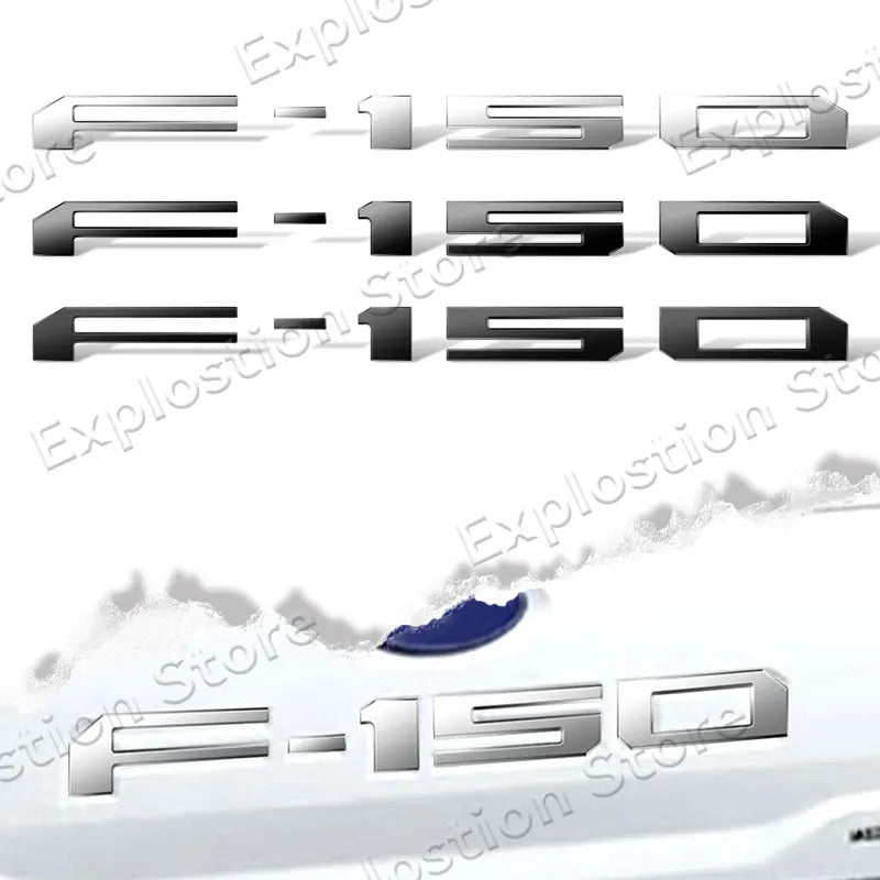 Car ABS Plastic F-150 Logo Car Letter Fender Side Emblem Rear Tail Trunk Badge Sticker For Ford F150 GT Accessories