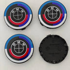 4pcs For BMW 50th E90 E60 F10 F20 G20 G30 E53 E85 E70 56mm 68mm Blue White Car Hub Cap Wheel Center Cap Emblem Badge Accessories
