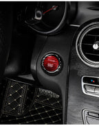 BETTERHUMZ Carbon Fiber For Mercedes Benz W204 W205 W212 C E Class Car Engine Start Stop Button Trim Ring Sticker Accessories