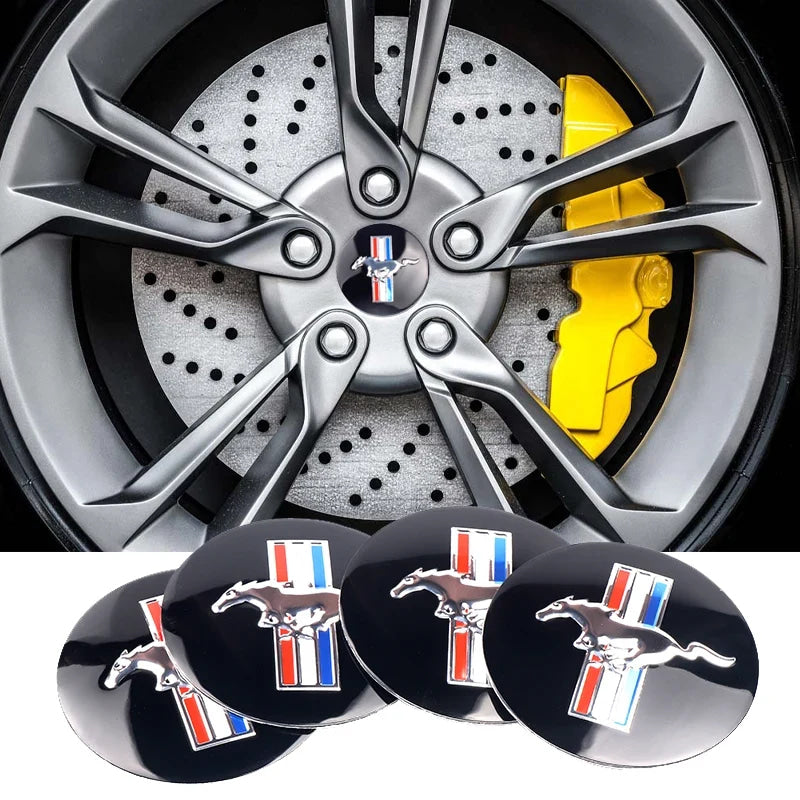 Ford Mustang ST Foose Accessorie 56MM Emblem Car Wheel Center Cap Sticker Decoration for Edge Fusion Shelby Explorer F150 Focus