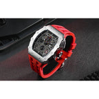 TSAR BOMBA Watch for Men Luxury Brand Tonneau Design Waterproof Clock Stainless Steel Wristwatch Fashion Rectangle Mens Watch
