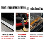 Carbon Fiber Car Door Threshold Tape Sill Protective Stickers Decal for Jeep CHEROKEE Logo Rear Trunk Bumper Scratch Guard Trim