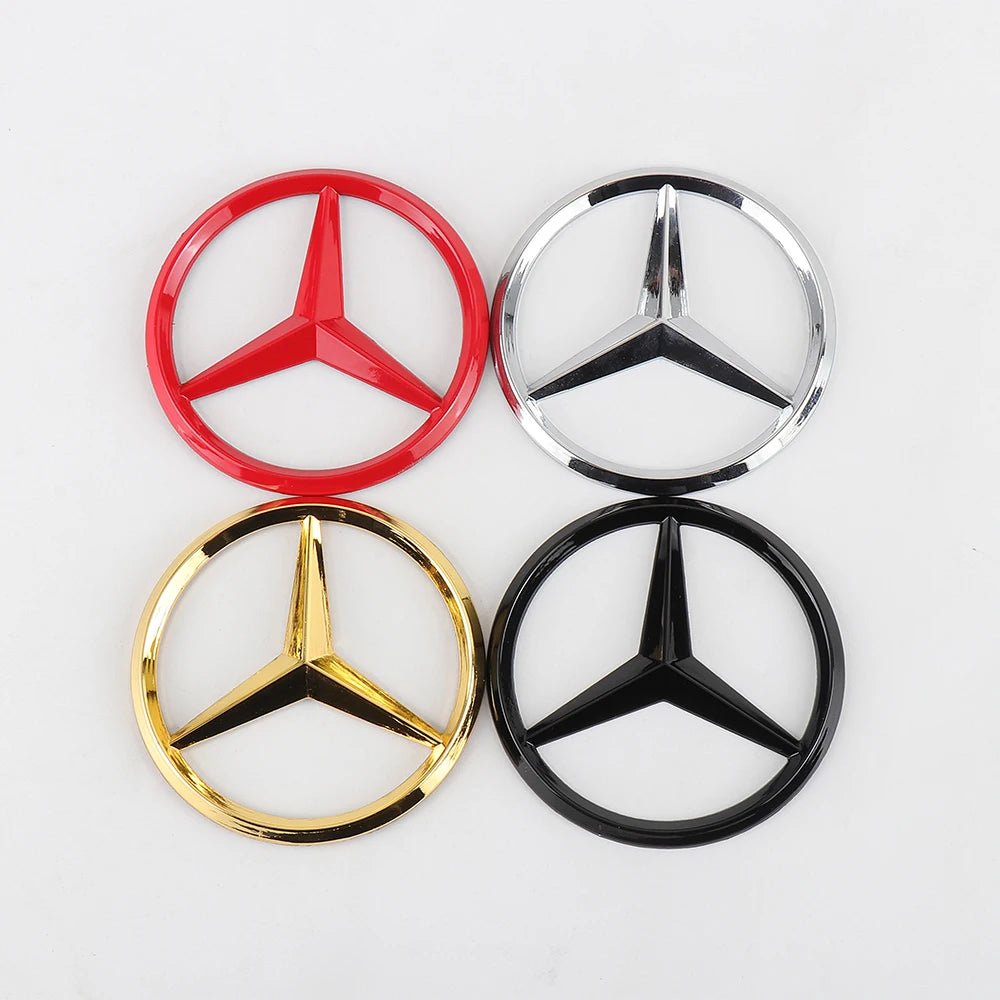 1PCS 70mm Metal Car Engine Emblem Hood Decoration Stickers Accessories for Mercedes Benz AMG W204 W205 W211 CLS CLA Smart Fortwo