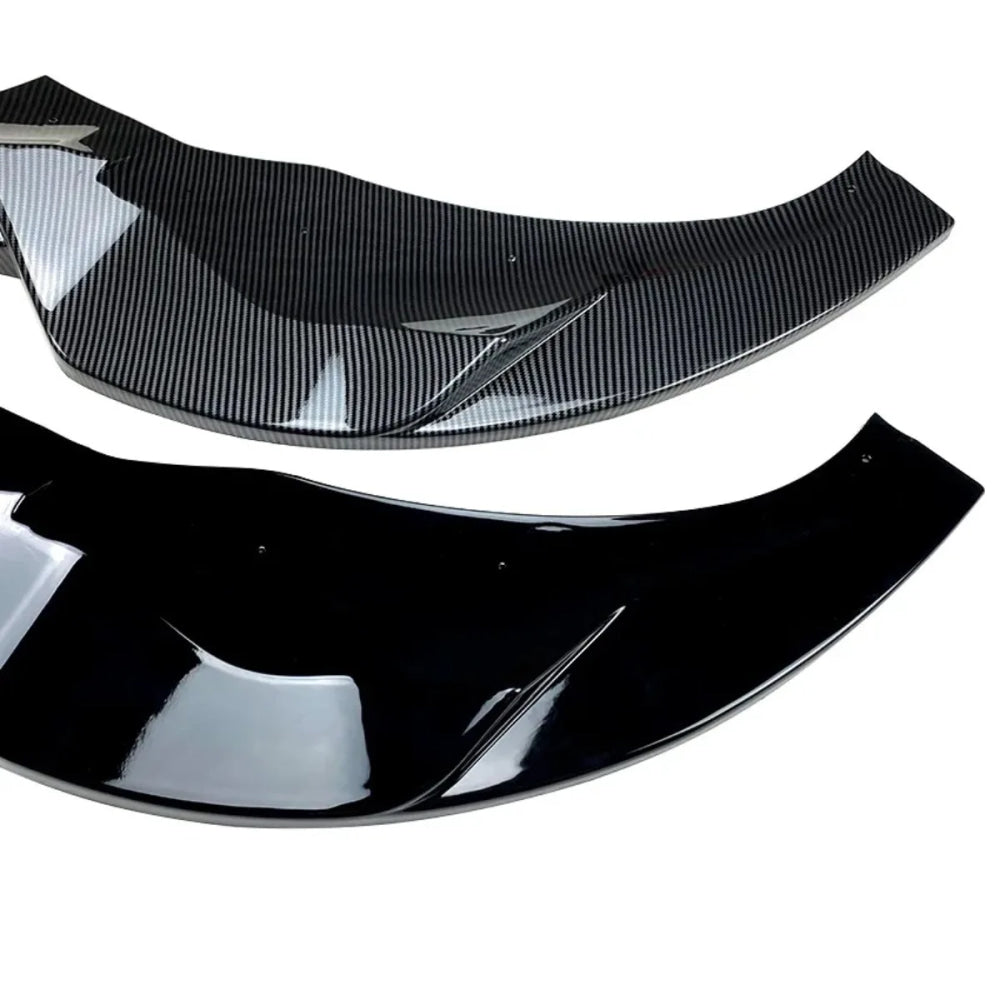 3Pcs Front Bumper Spoiler Lip For BMW X3 X4 G01 G02 Pre Facelift M Pack 2018--2021 Gloss Black/Carbon Look Lower Splitter Blade