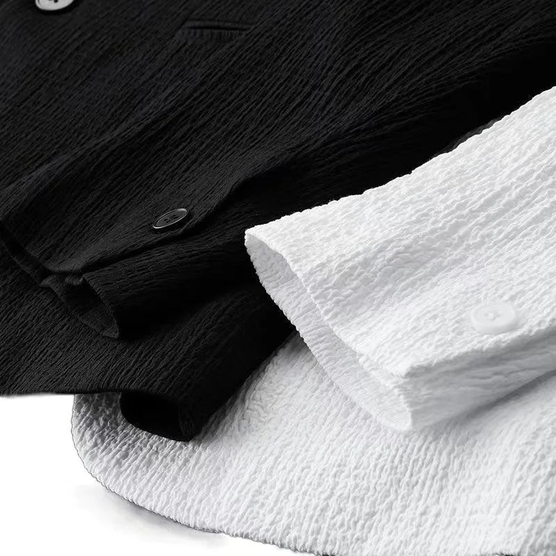 2024 Summer and Autumn New Fashion Suit Men's Long sleeved High end Quality Casual Set Korean Edition Casual Two Piece Set