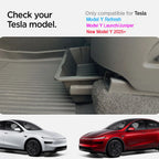 TPE Under Seat Storage Box For Tesla Model Y Juniper 2025 Center Console Organizer Bin Front Backseat Bag Trash Tray Accessories
