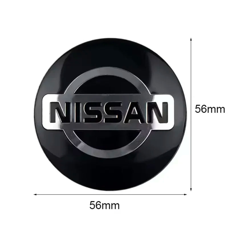 4Pcs 56MM Wheel Center Hub Cap Badge Emblem Decal Stickers Fit For Nissan Nismo Tiida Teana GTR 350Z 370Z 240SX Juke Note