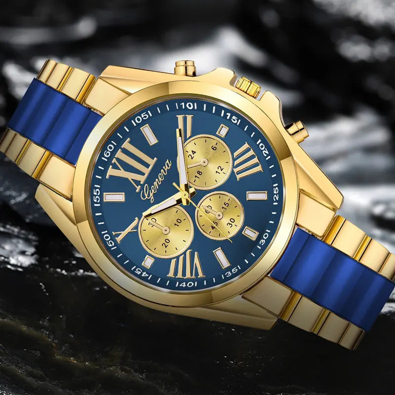Men Exquisite Watches Luxury Golden Quartz Steel Wristwatch Fashion Classic Masculino Relogio Casual Business Clock Male Saati