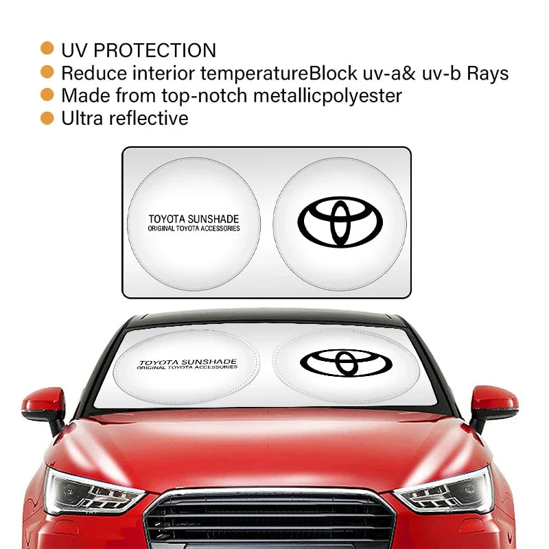 Car interior stickers Car Windshield Sunshade Cover Sun Visor UV Protector For Toyota Corolla Camry rav4 Yaris hilux prius PRODA
