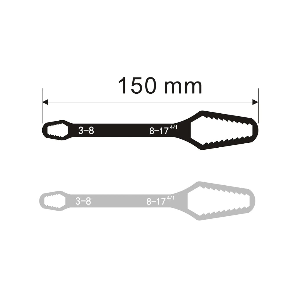 Llave Torx Universal de 3-17mm, tablero de llave de gafas ajustable autoajustable, llave Torx de doble cabezal, herramientas manuales para fábrica
