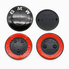 Carbon Fiber 50th Anniversary Front Rear Logo Kit for BMW 82mm 74mm Badge E46 E90 F30 F10   2-Pin Base DIY Replacement Decor Set