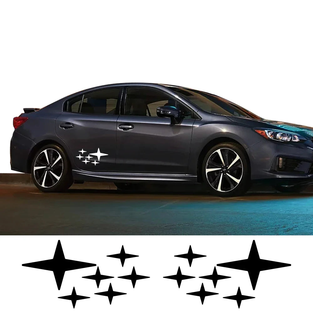 2PCS Car Side Door Creative Stars Stickers Auto Accessories For Subaru Impreza WRX STI GDB GVB VA 2018 2009 2008 2014 2002 2015