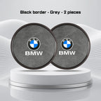 2Pcs Leather Car Coaster Anti-slip Mat Cup Holder Pad For BMW X1 X2 X3 X4 X5 X6 X7 1 3 5 6 7 Series E60 E90 E70 G20 G30 G7