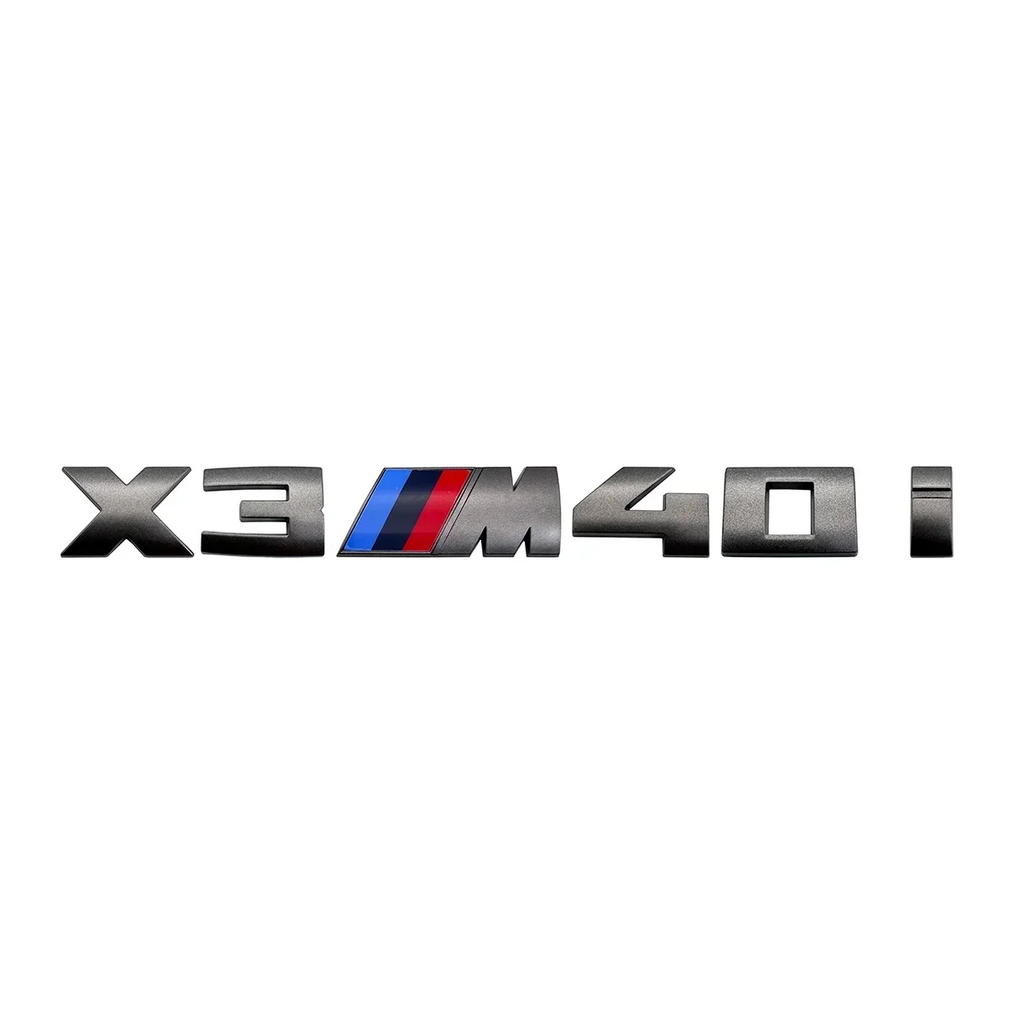 7.3cm for M logo new gray ABS letter sticker trunk badge For BMW X3 M40D 40I X4 M40D X5 M50D 50I X6 M50D 50I X7 M50D 50I