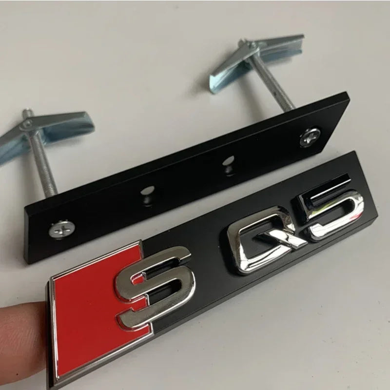 1Pc Audi Car Grill Badge Front Emblem for Audi Sticker S5 S6 S7 S8 RS3 RS4 RS5 RS6 RS7 RS8 SQ3 SQ5 Auto Modification Accessories