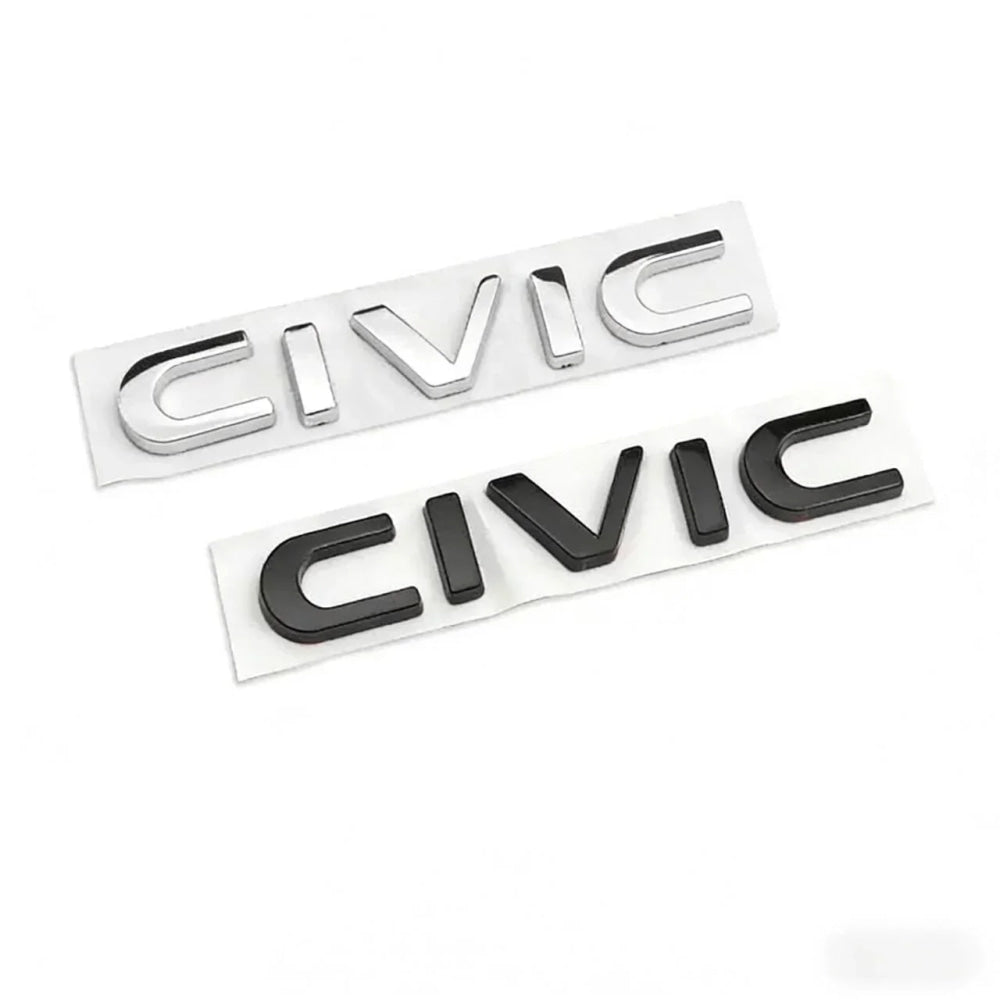 ABS Car Rear Trunk Letters 3D Emblem Tail Badge Sticker for Honda CIVIC Logo Decals Auto Stickers Styling Decoration
