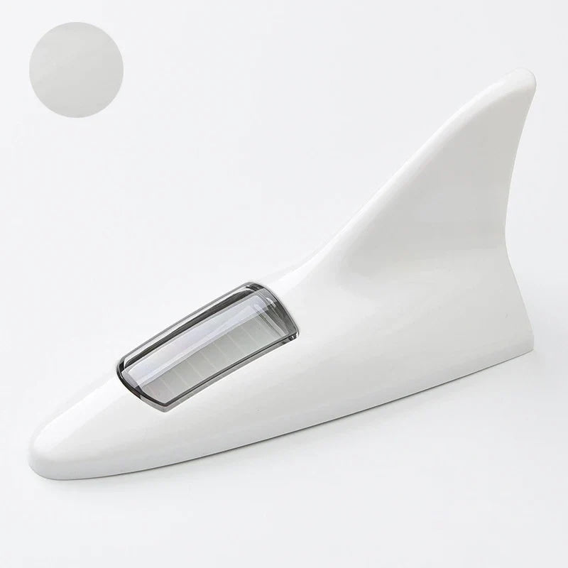 Universal LED Car Roof Top Mount Shark Fin Aerial Antenna Auto Radio AM FM Antenna Decoration Signal Amplifier for Car SUV