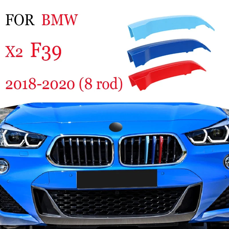 ABS Car Grille Trim Strip For BMW X1 X2 X3 X4 X5 X6 X7 E84 F48 F49 F39 E83 F25 G01 F26 G02 E70 F15 E53 G05 E71 E72 F16 G06 G07