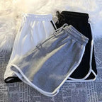 Mini pantalones cortos informales, pantalones cortos de pierna ancha holgados simples de verano para mujer, novedad