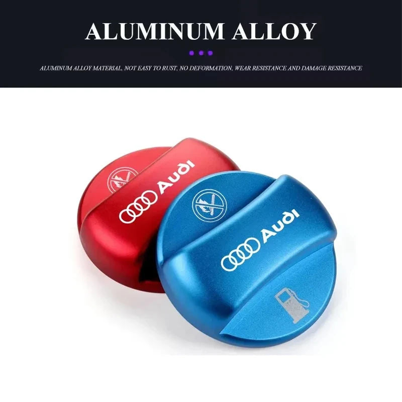 Aluminum Alloy Car Badge Fuel Tank Cap Decoration Cover For Audi A3 A1 A4 B9 A5 B7 Q5 Q3 Q2 8i TT Mk1 Mk2 S3 A7 S3 8V 8Y Q4 B9