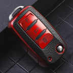 3 Buttons Key Case for Volkswagen Polo Tiguan Passat Golf Jetta Lavida Tpu Leather Protection Shell Bag For Skoda Octavia Seat