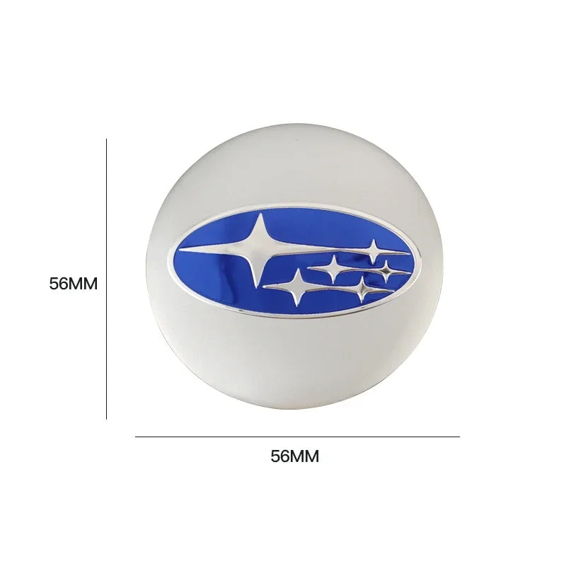 4Pcs Auto Wheel Stickers Car Center Hub Cap Decal For Subaru STI WRX Forester Impreza Legacy Outback XV WAS Ascent Atenza BRZ