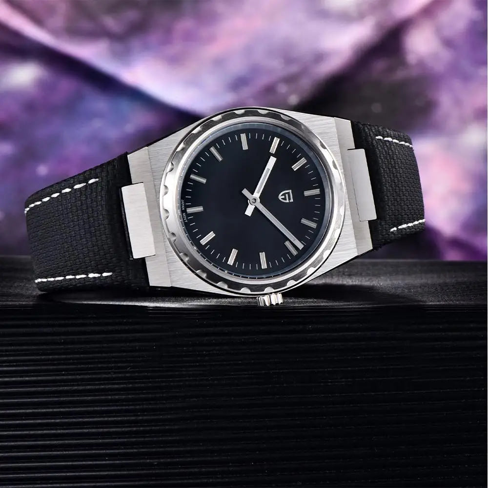 PAGANI DESIGN Men's Sport Quartz Watches Ultra-Thin 7mm Series 222 Sapphire Stainless Steel Waterproof Watches for Man
