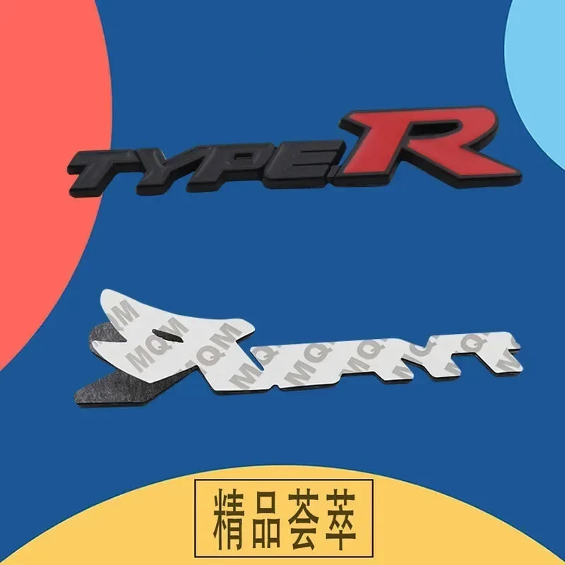 3D TYPER TYPE R for car Hood Fender trunk Rear Nameplate Decal Emblem Badge Sticker
