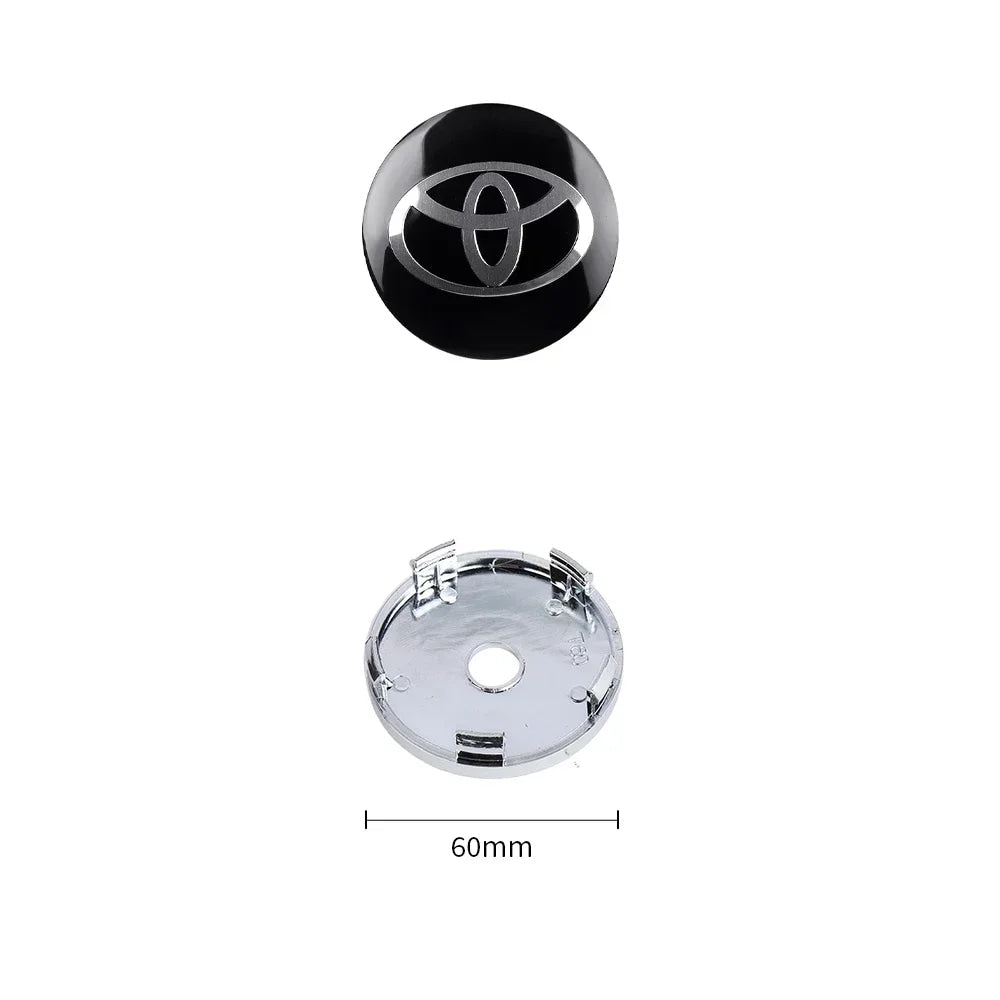 4Pcs 60MM Car Wheel Center Hub Caps Badge Tire Rim Covers For Toyota Fortuner Chr Verso Prius Hiace Yaris TRD Corolla GR Sport
