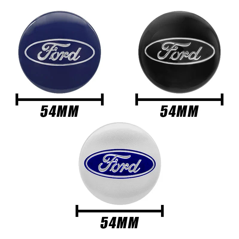 4pcs 56mm 60mm 54mm For Ford Ranger Focus Kuga Mustang Mondeo Fusion Esco Logo Car Wheel Center Hub Cap Rim Cover Emblem Sticker