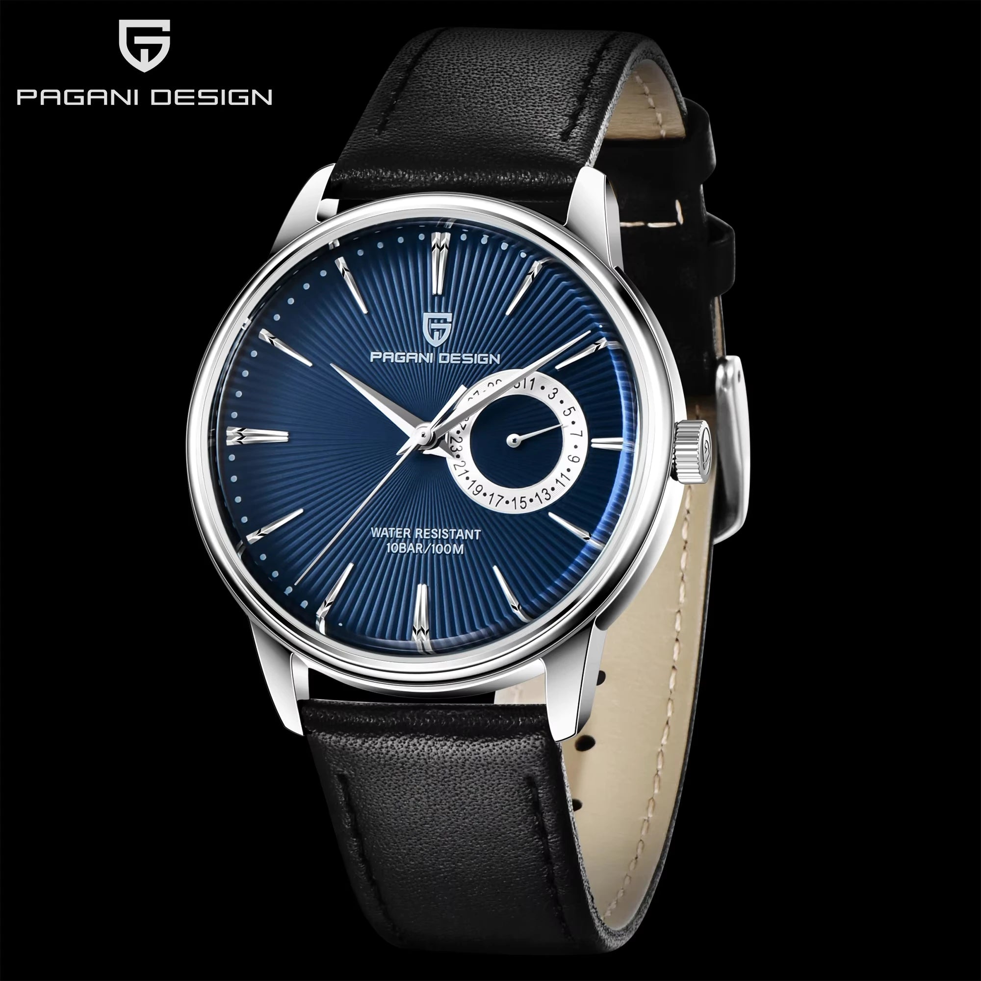 2026 Pagani Design Reloj Hombre PD1654 Quartz Watch Men 100M Water Resistant Leather Strap  Fashion Business Wristwatch reloj