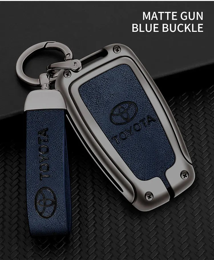 Car Key Case Bag Cover Shell For Toyota CHR Prado 2017 2018 Prius Camry Corolla RAV4 2017 2018 2019 2020 Protector Accessories