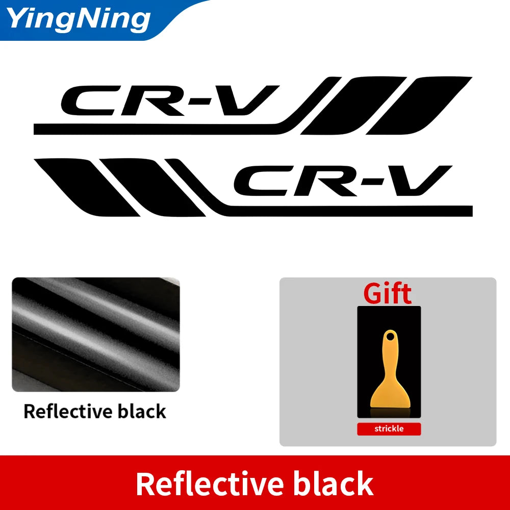2pcs Car Badge Styling Cars Fender Side Bumper Leaf Plate Side Decorative Stickers For Honda CR-V Auto Vinyl Decal Accessories