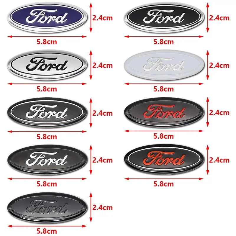 58x22mm Car Steering Wheel Emblem Sticker Cover For Ford F-150 Lightning Model T Tourneo Custom RS200 Auto Upgrade Decoration