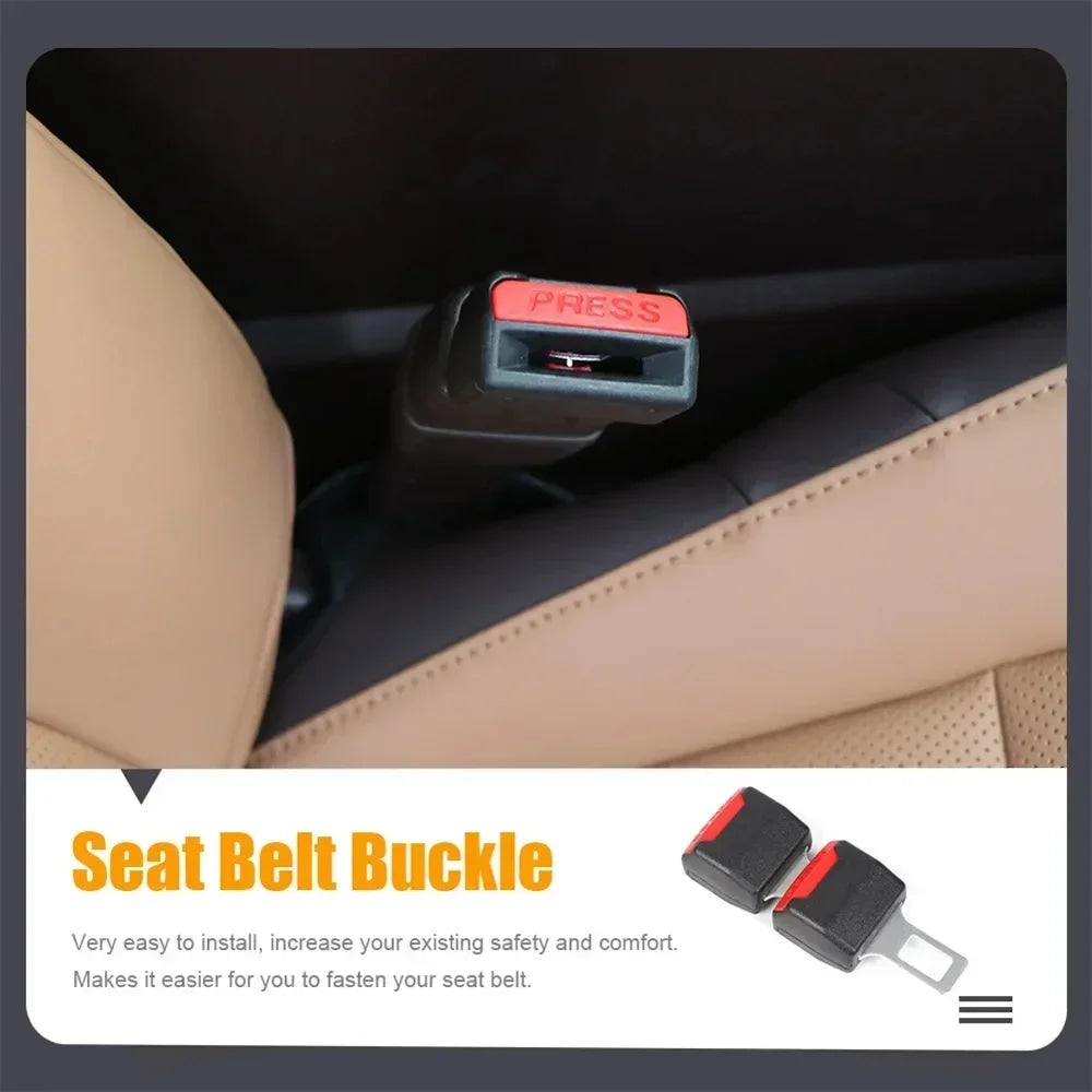 Clip de extensión para cinturón de seguridad de coche, 2 piezas, enchufe de bloqueo de seguridad, hebilla, extensor, convertidor, accesorios para asiento de bebé