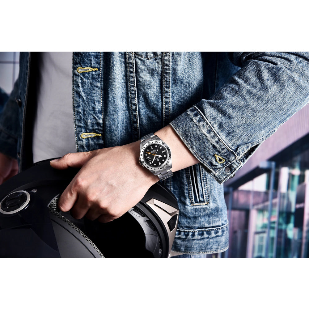 PAGANI DESIGN Vintage 42MM GMT Men's Watch PD1682 Automatic Mechanical Timepiece Sapphire Stainless Steel 100M Waterproof Retro