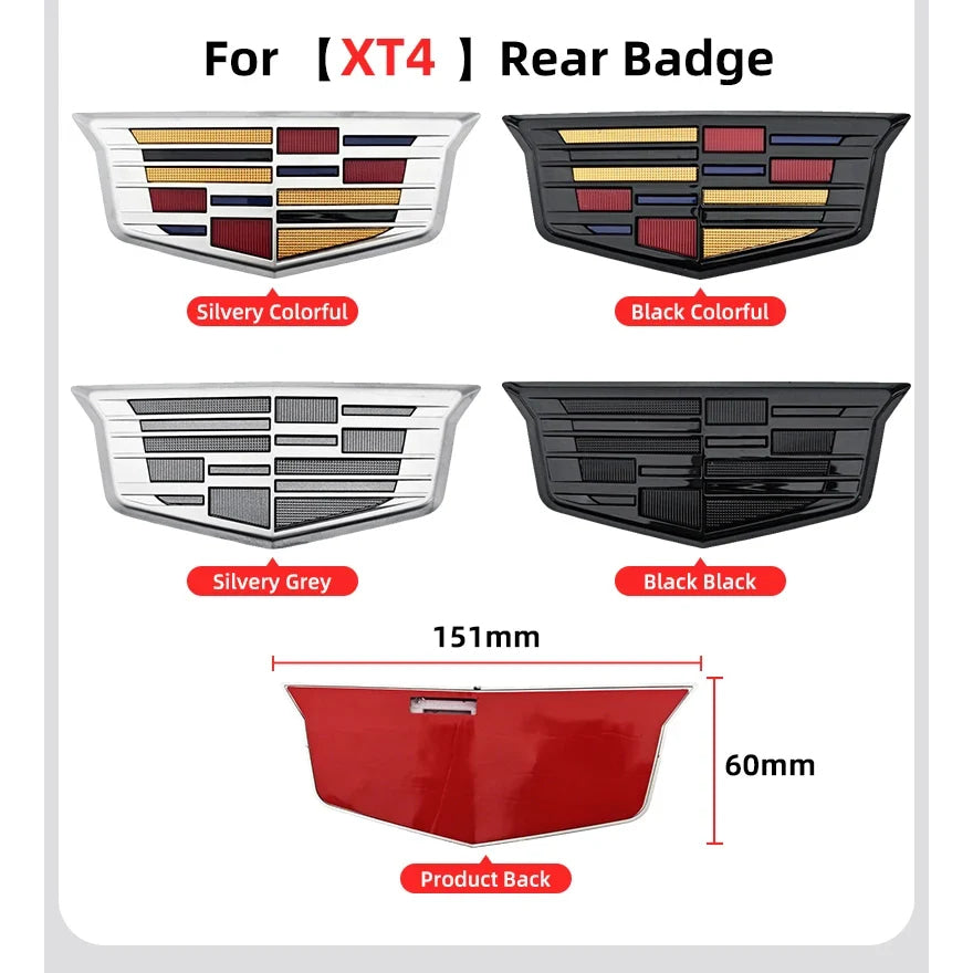 1pcs 3D ABS Car Front Grille Center Emblem Badge Rear Trunk Sticker Accessories For Cadillac CT4 CT5 CT6 XT4 XT5 XT6 XTS ATS