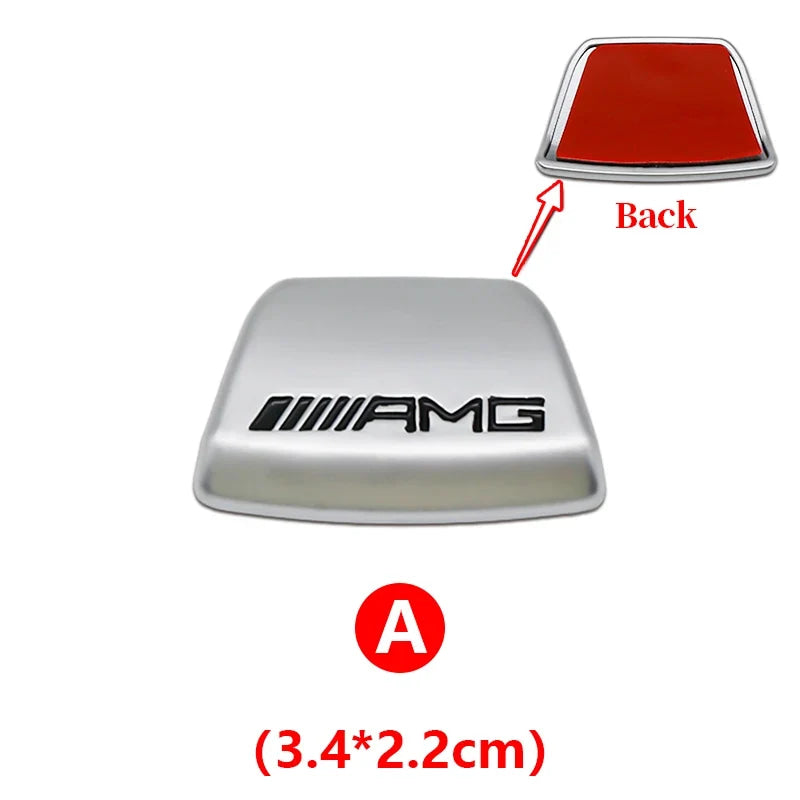 3D ABS Car Steering Wheel Emblem Sticker Badge For Mercedes Benz AMG W205 W206 W177 W168 W108 AMG W176 W204 W212 Accessories