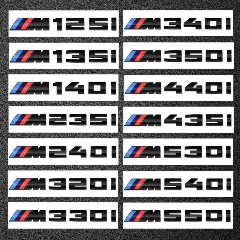 3D ABS Rear Trunk Letter M Emblem Badge Sticker For BMW M125i M135i M140i M235i M240i M320i M330i M340i M350i M440i