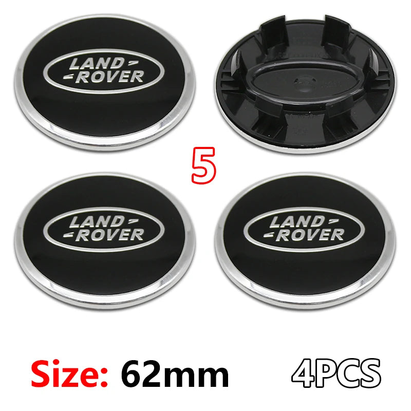 4Pcs 62mm Premium ABS Car Wheel Center Hub Caps Emblem Badge For Range Rover L322 L405 Evoque Discovery Velar SVR Accessories