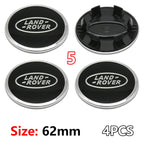 4Pcs 62mm Premium ABS Car Wheel Center Hub Caps Emblem Badge For Range Rover L322 L405 Evoque Discovery Velar SVR Accessories