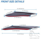 4pcs Front Bumper Side Canards Splitter Fins Universal Spoilers Carbon Fiber Car Door Anti-collision Belt Bumper Guard