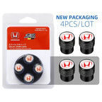 Car Tire Stem Valve Caps Aluminium Car Dustproof Caps Tire Wheel Stem Air Valve Caps For Honda Civic XR-V HR-V City Accord Jazz