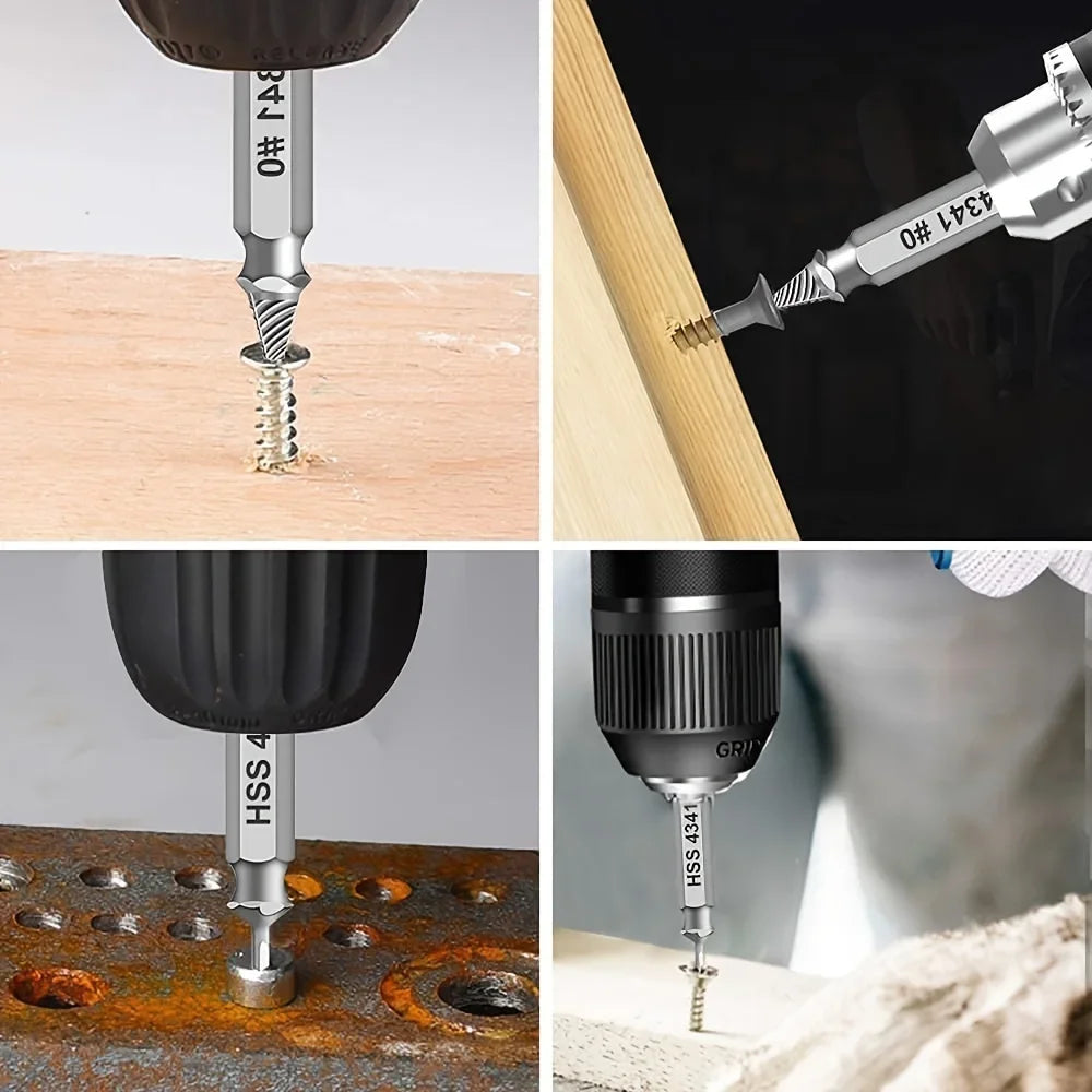 Juego de Extractor de tornillos dañados, broca HSS, removedor roto pelado, pequeño, fácil y rápido, Kit de extracción, herramientas eléctricas de fácil demolición