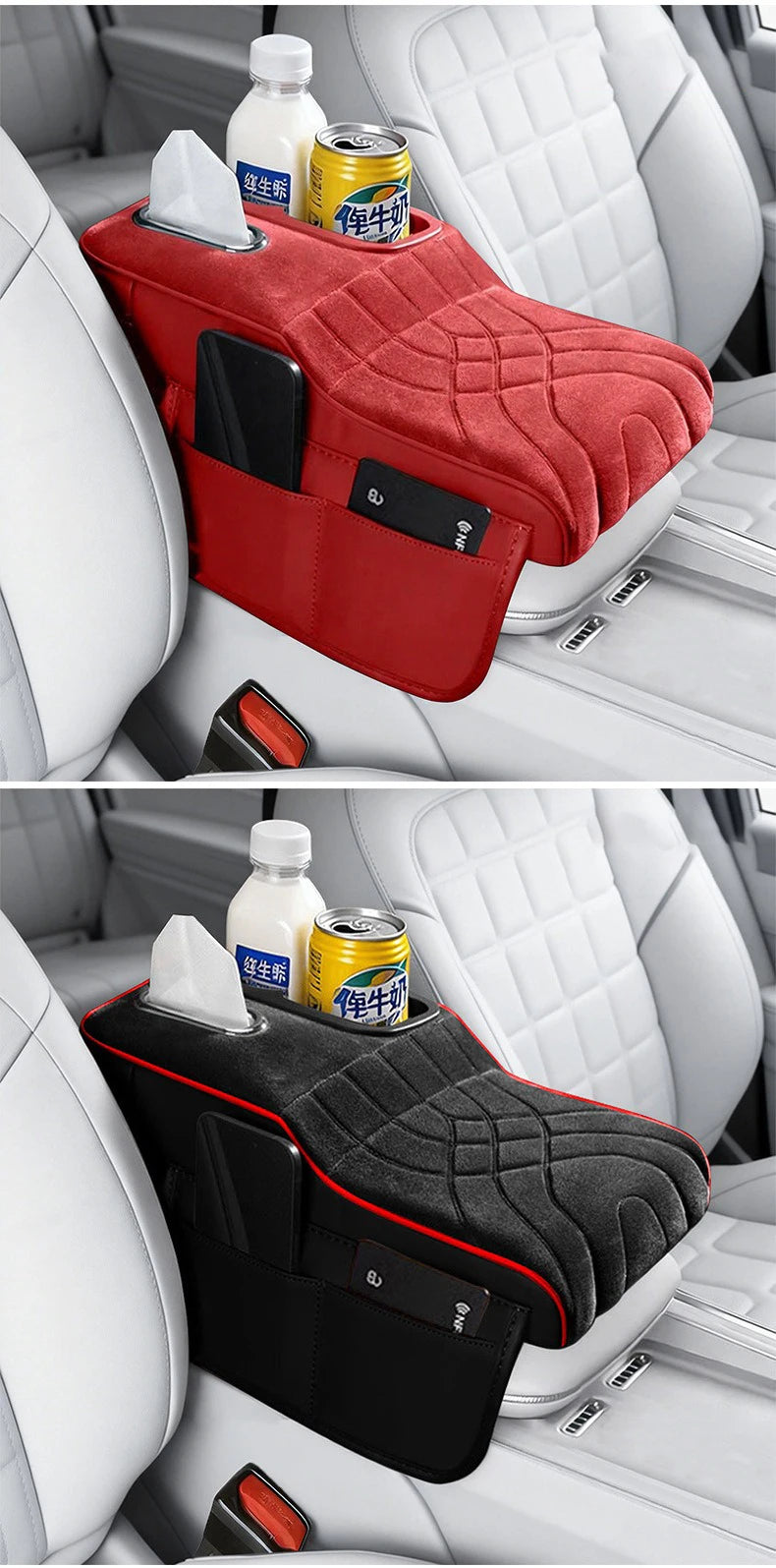 Car Console Armrest Box Booster Pad Car Arm Rest Padded Cover For Mercedes Benz AMG W204 W206 W205 W203 W211 W212 W213 W210 W124