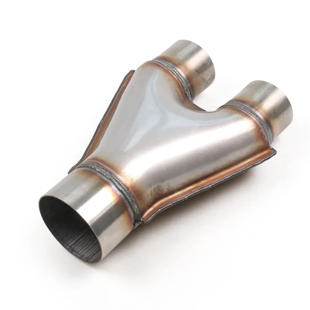 3” Single / 2.5" Dual Universal Stainless Steel Y Pipe Adapter Exhaust Pipe