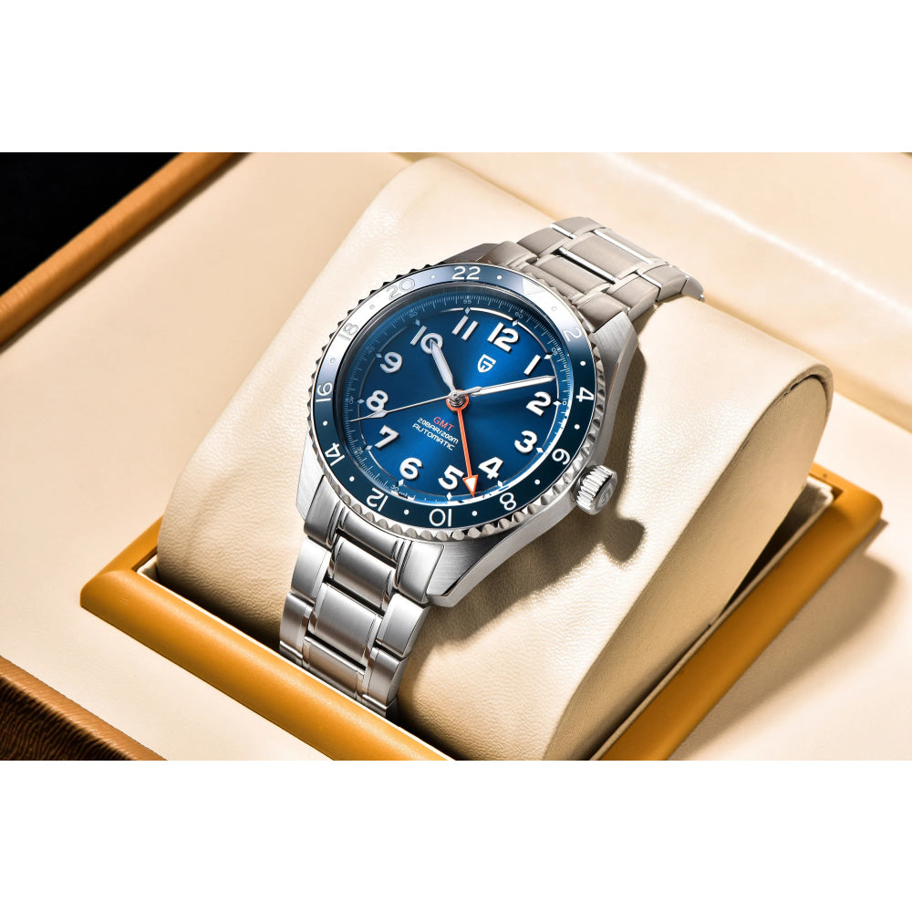 PAGANI DESIGN PD1784 Men’s GMT Automatic Mechanical Watch DG5833 Stainless Steel Sapphire Crystal Waterproof Local Delivery