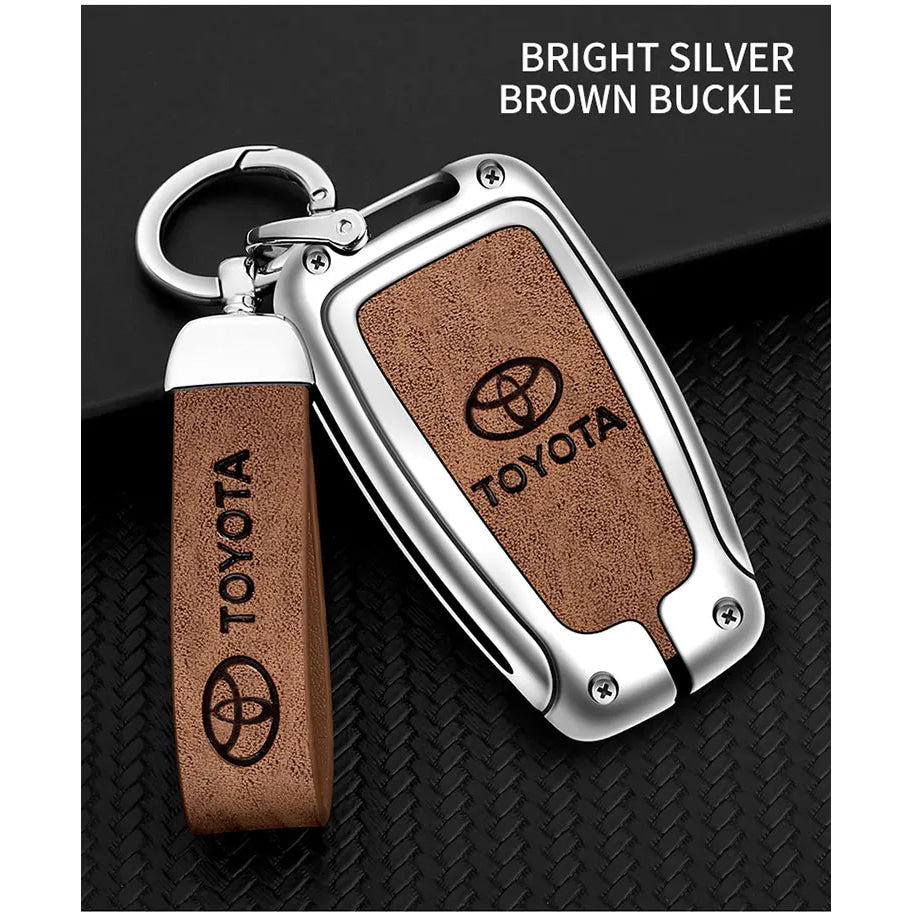 Car Key Case Bag Cover Shell For Toyota CHR Prado 2017 2018 Prius Camry Corolla RAV4 2017 2018 2019 2020 Protector Accessories