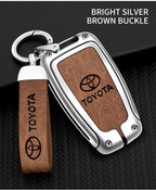 Car Key Case Bag Cover Shell For Toyota CHR Prado 2017 2018 Prius Camry Corolla RAV4 2017 2018 2019 2020 Protector Accessories